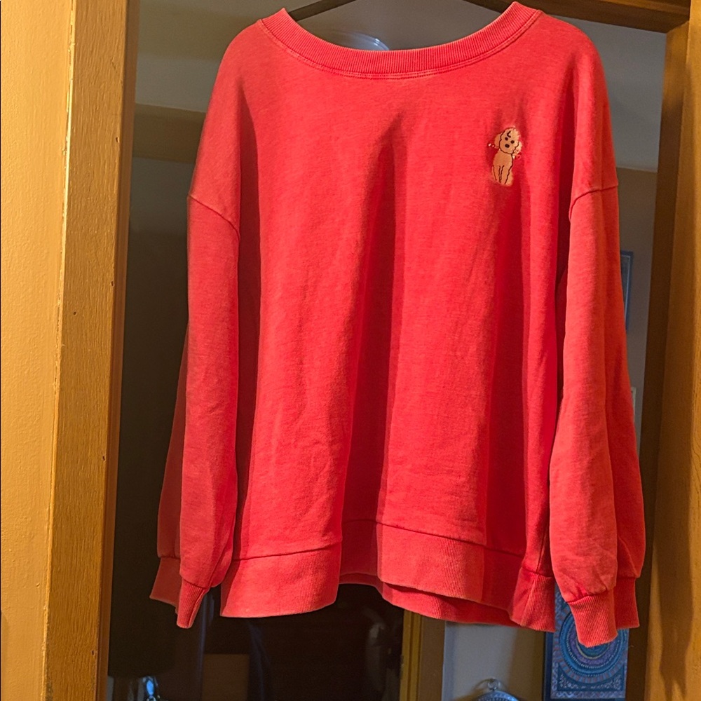 C&C California Bright Red Crew Neck Sweater